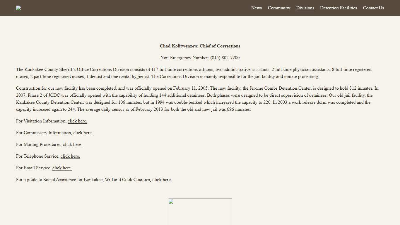 Detention Facilities — Kankakee County Sheriff's Office