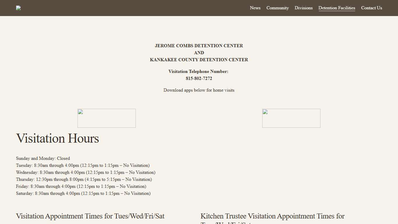 Visitation — Kankakee County Sheriff's Office